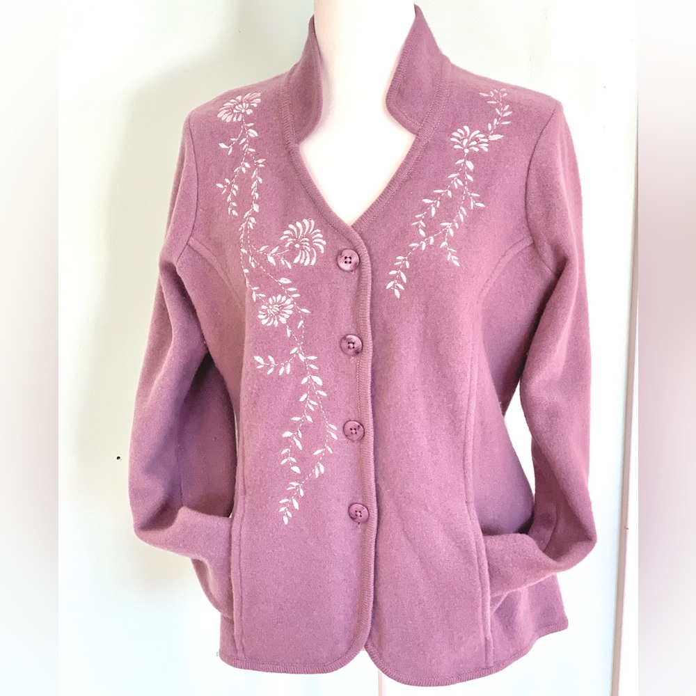 Pendleton Embroidered Lambswool Evening Jacket. S… - image 2